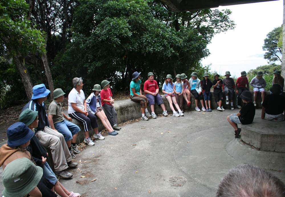 Lunch Break At Blumine Island Gun Emplacement With Maori Eco School Cruises